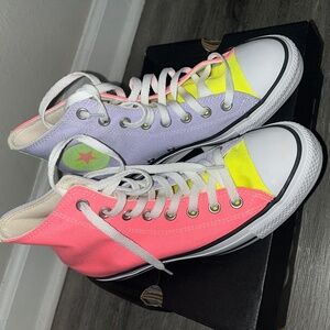 Women’s Neon Multi-Colored High Top converse
